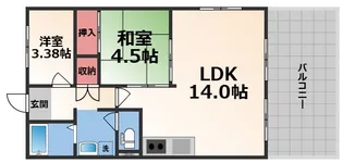 グランピア布施南【4階】の間取り