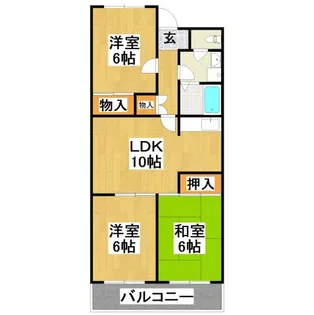 エトワール尾谷【3階】の間取り