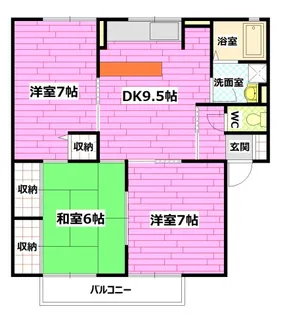 中筋川手 I番館【2階】の間取り