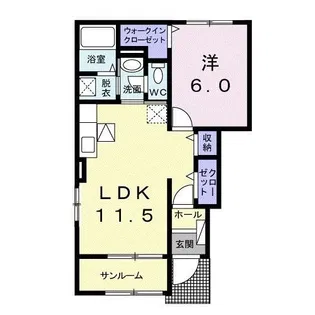 チェスナットII【1階】の間取り
