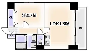 リエス桜川【4階】の間取り