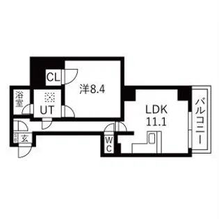 メトロフロント神田【4階】の間取り