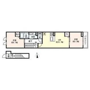 D sフロンティア【2階】の間取り