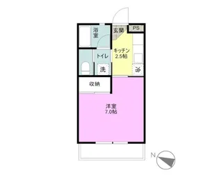 アクアハイム三島【1階】の間取り