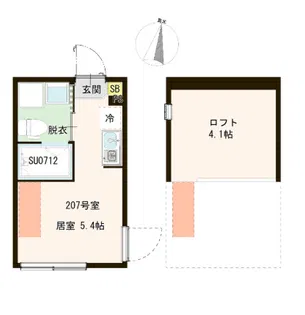 ハーモニーテラス春日町VIII【2階】の間取り