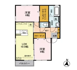 フェリーチェB【1階】の間取り