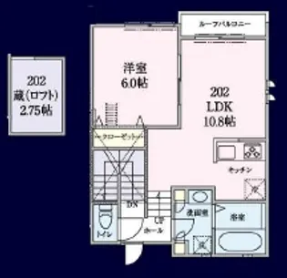 グランナボB【2階】の間取り