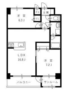 メゾン・ド・一光【7階】の間取り