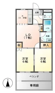サウス・フォレストA【1階】の間取り