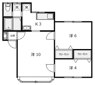 ベイタウン【2階】の間取り