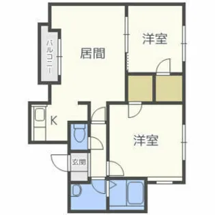 2LDKの間取り画像