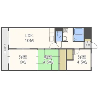 メゾンド山の手【3階】の間取り