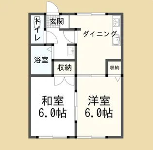 ファミール岩船【1階】の間取り