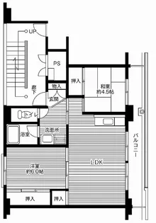 ビレッジハウス上妻1号棟【4階】の間取り