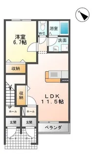 クレールヴィラ【1階】の間取り