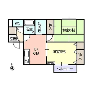 カトル・フロース【2階】の間取り