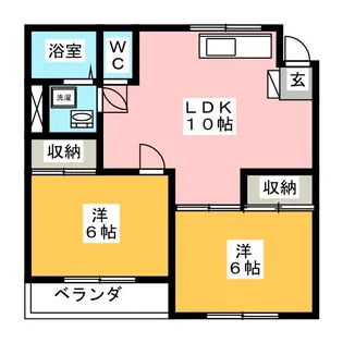 コーポ学園町【3階】の間取り