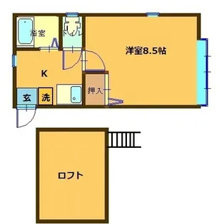 宮城県仙台市青葉区鷺ケ森1【アパート】の間取り