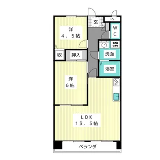 エスポワール香流【2階】の間取り