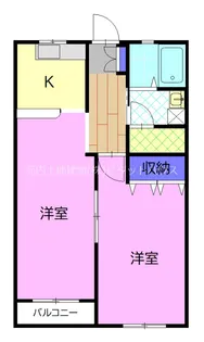 泉が丘地神コーポ【2階】の間取り