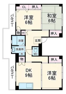ビレッジハウス大島2号棟【5階】の間取り