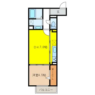 岐阜県岐阜市高森町4【アパート】の間取り