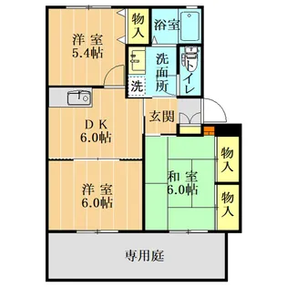 シンセリティA棟・B棟【1階】の間取り