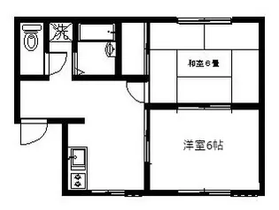 サンライズ大岩【1階】の間取り