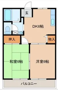 グリーンタウンF【1階】の間取り