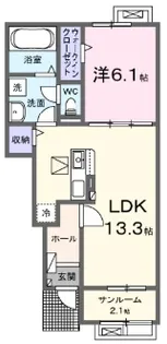 NゲートXVIII(18)【1階】の間取り