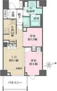 ザ・パークハウス早稲田【1階】の間取り