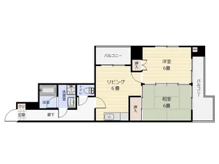 パレロワイヤルマツモト【4階】の間取り