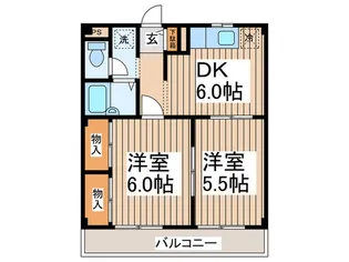 エステートつきみ野【3階】の間取り