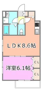 千葉県千葉市中央区長洲1【マンション】の間取り