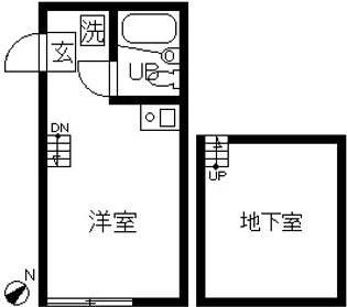 ジョイフル三ツ沢B棟【1階】の間取り