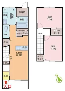 2LDKの間取り画像