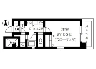 東京都新宿区若松町【マンション】の間取り
