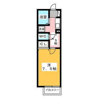 クレール竹原【2階】の間取り