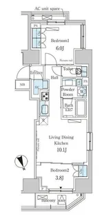 パークアクシス虎ノ門【9階】の間取り