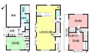 神奈川県横浜市港北区大倉山2【一戸建】の間取り