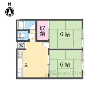 ハイツ大栄【1階】の間取り
