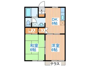 コスモライフB【1階】の間取り