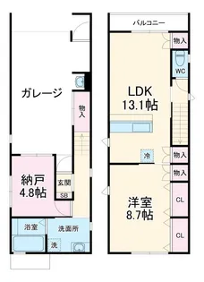 静岡県浜松市中央区馬郡町【一戸建】の間取り