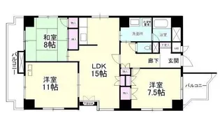 ウィンレックス土浦【7階】の間取り