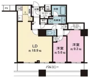 ザ・パークハウス西新宿タワー60【52階】の間取り
