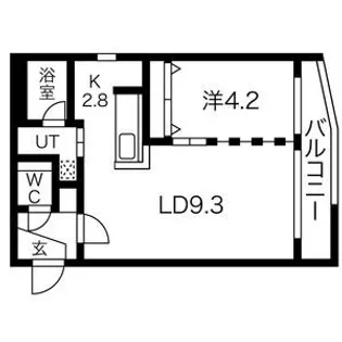 1LDKの間取り画像