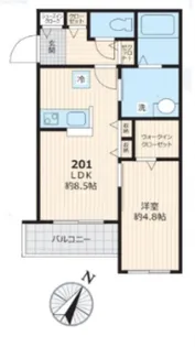 東京都大田区下丸子4【アパート】の間取り