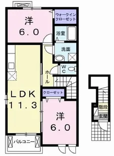 兵庫県西脇市小坂町【アパート】の間取り