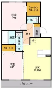 サンプットコート【2階】の間取り