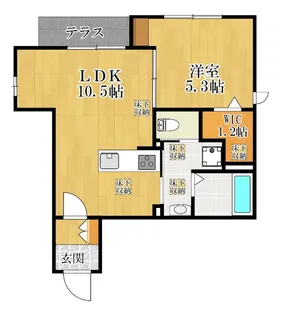 コンフォール竹中【1階】の間取り
